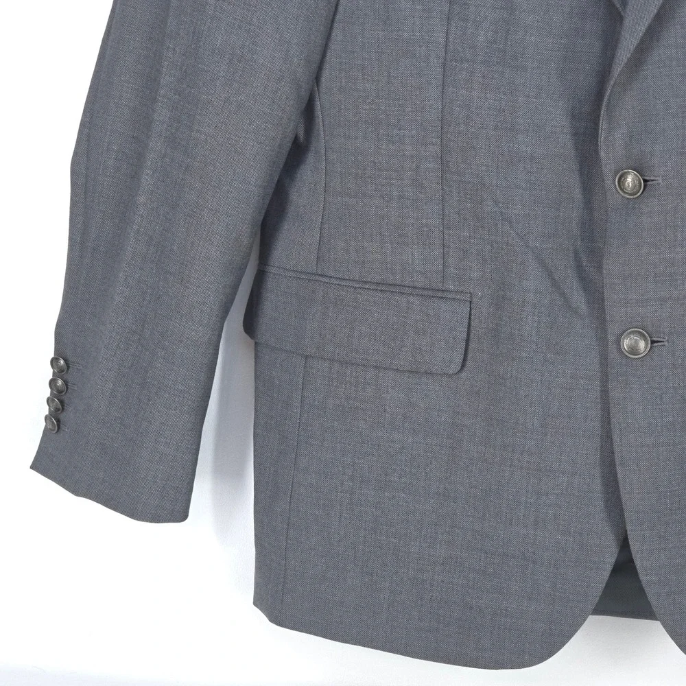Stafford Mens 42R 100%‎ Wool Gray Crosshatch Sport Coat Blazer Jacket Corpcore